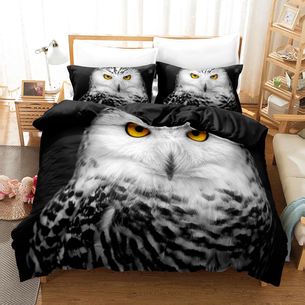 Comforter 3Dthe Owl Bedding Sets With Twin Full Queen King Bedclothes