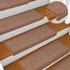 Step Mats 30 Pcs. 65 X 21 X 4 Cm Brown Rectangular Edge