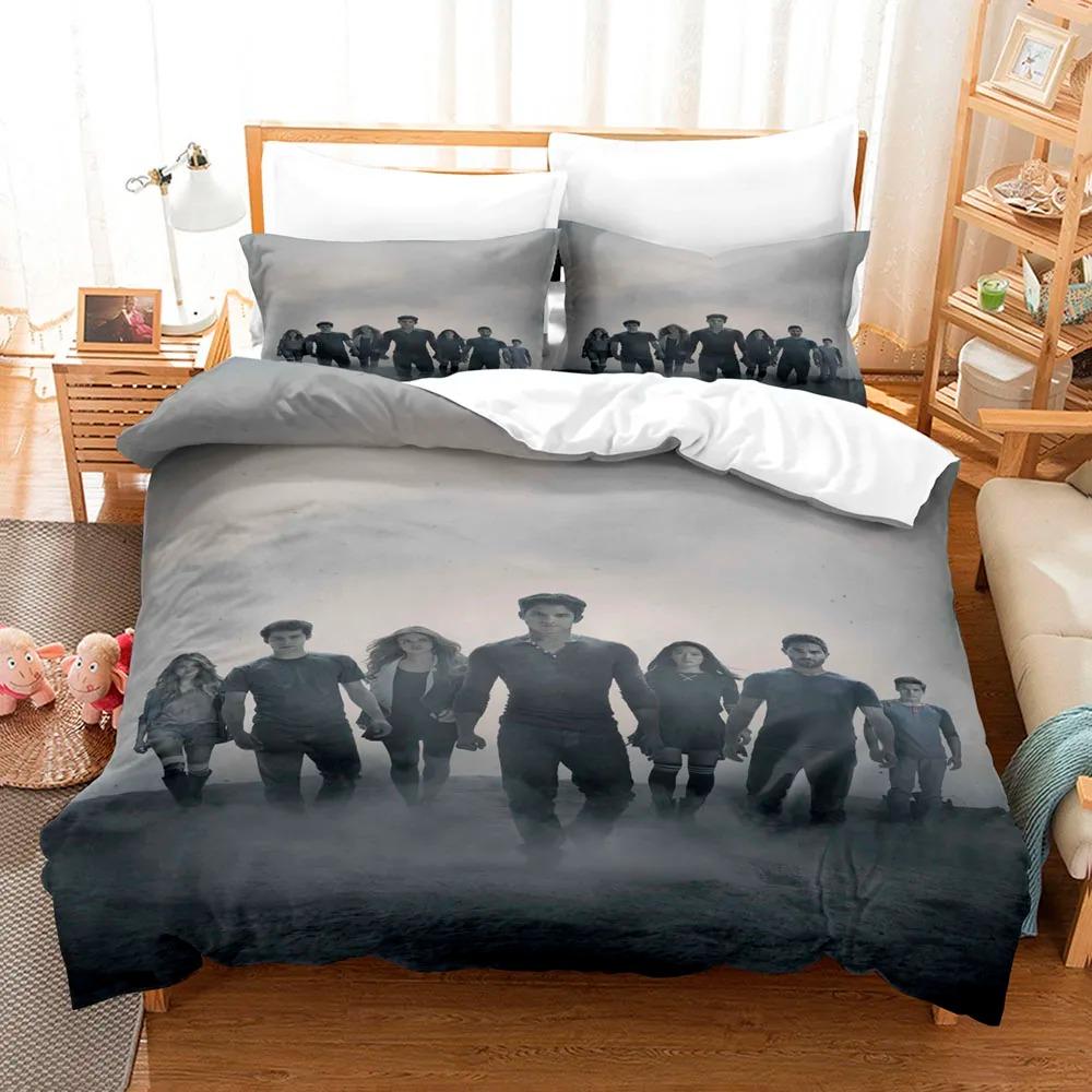Teen Wolf Sengetøysett Enkelt Dynetrekk Dobbel Størrelse Sengetøy Queen King For Voksne Romdekor Populær Amerikansk TV-serie