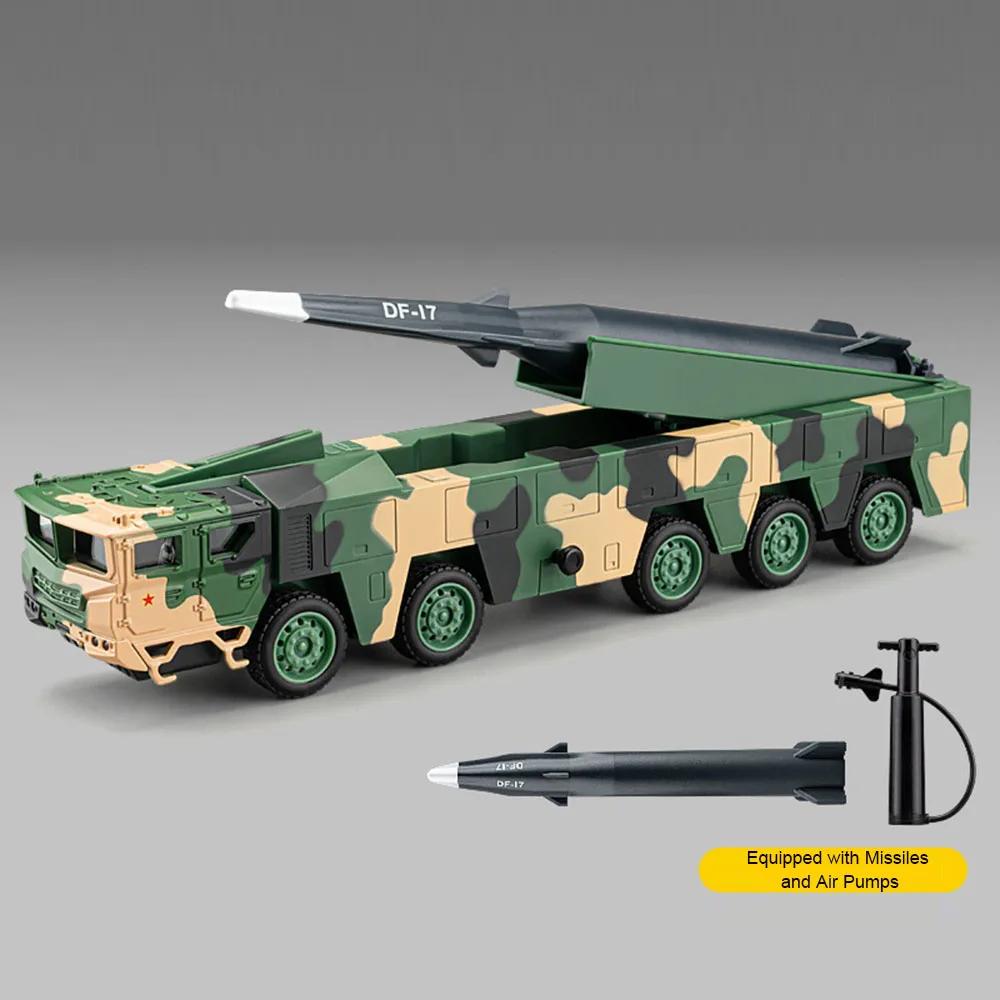 

1:Масштаб 1:50 Модели пусковых установок ракет DF-17, литые из сплава, игрушки со светом и музыкой, военные модели транспорта для детей, подарки для взрослых зелёный