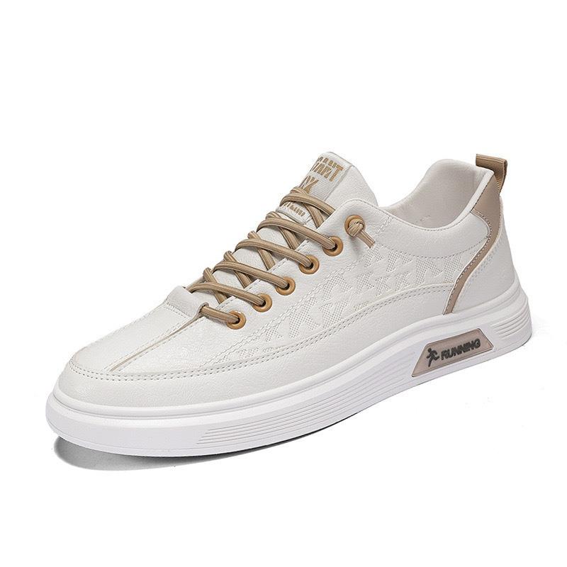 Spring men's shoes new breathable little white shoes men's trend versatile platform sports casual leather flat shoes trendy shoes