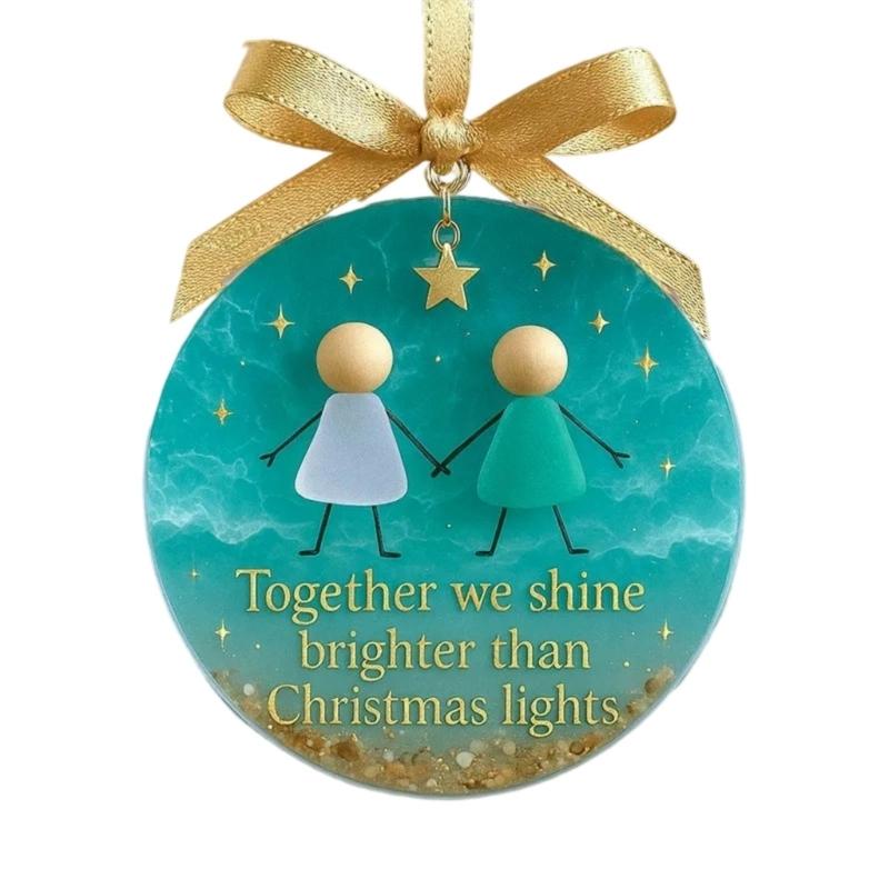 Festival Acrylic Hanging Ornament With Multiple Angles Light Reflection Durable Decoration For Christmas And Event