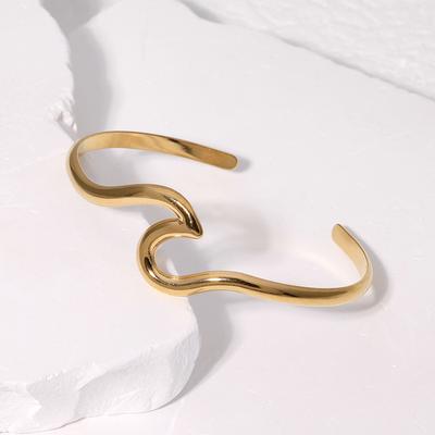 Pulseira de aço de titânio feminina versátil aço inoxidável aberto pulseira criativa artesanal simplicidade pulseiras abertas jóias presentes