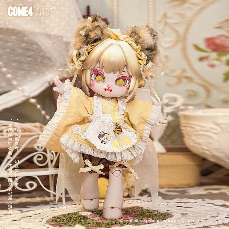 COME4FREE Daily Series 12 Bjd Doll Clothes OB11 Doll Girls Diy Skirt Toys Cute Action Figure Accessories Cartoon Decor Gifts