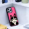 Striped Shirt Coffee Cat Phone Case For iPhone 14,16,15,13,17,12,Plus,Pro,Max Magnetic For Magsafe Frosted Cover