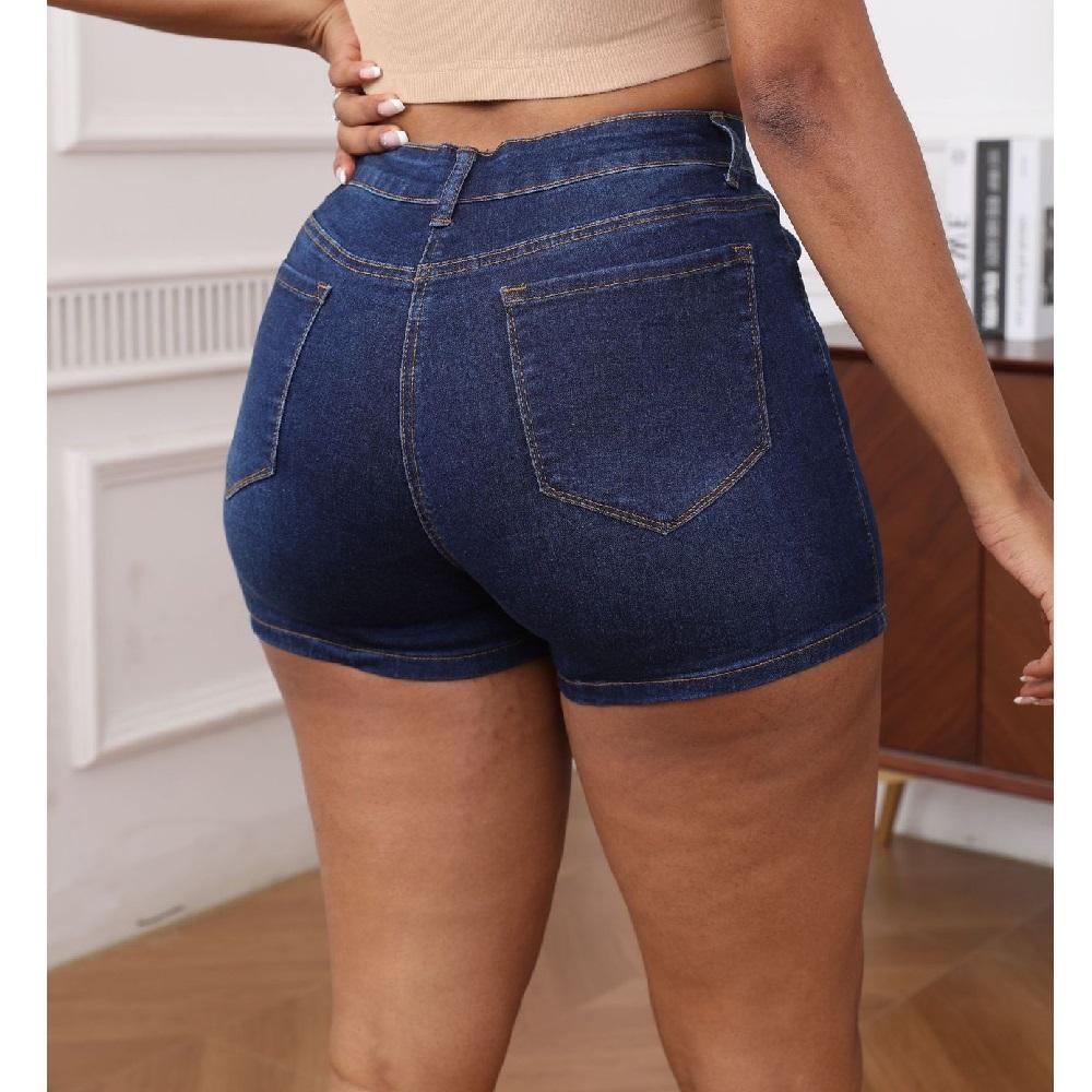 Women Summer Denim Shorts High Waist Stretch Bodycon Jeans Short Pants Ladies Casual Short mujer