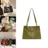Trendy Pu Leather Retro Tote Bag For Women 2024 New Fashion Large Capacity Shoulder Bag