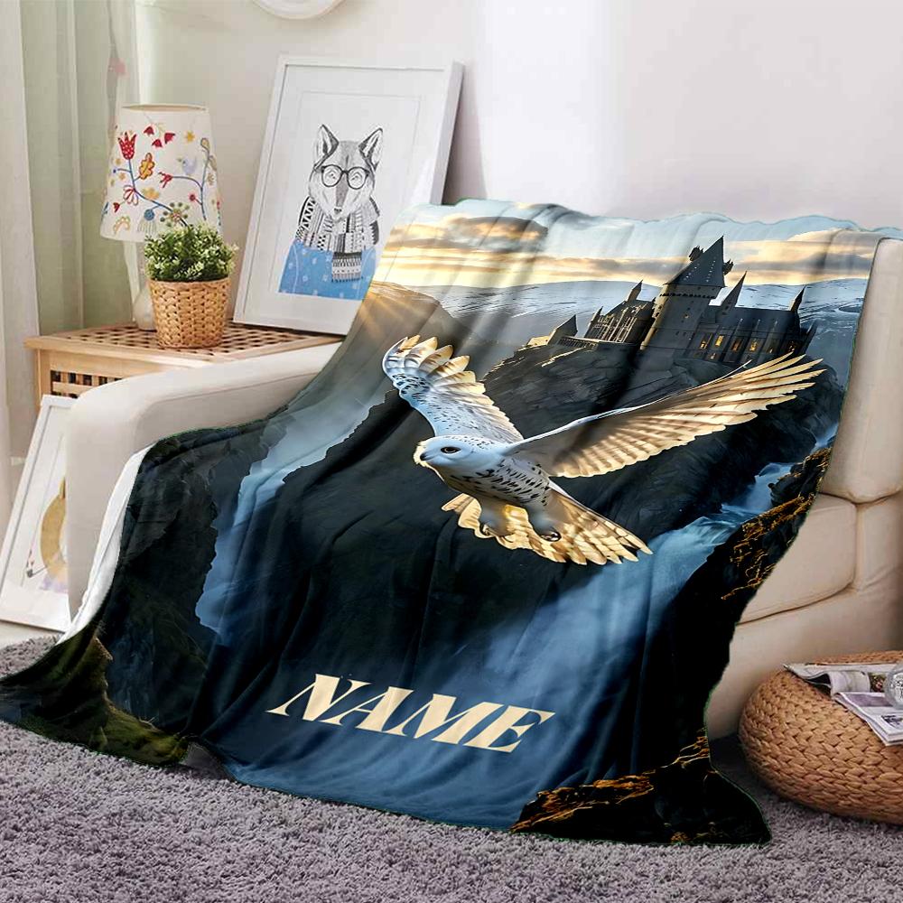 Custom Name "Harry Potter's Magical Journey" blanket for Couch & Bed, Plush Cozy Fuzzy Blanket Super Soft & Warm Blankets for Fall and Winter. 090898