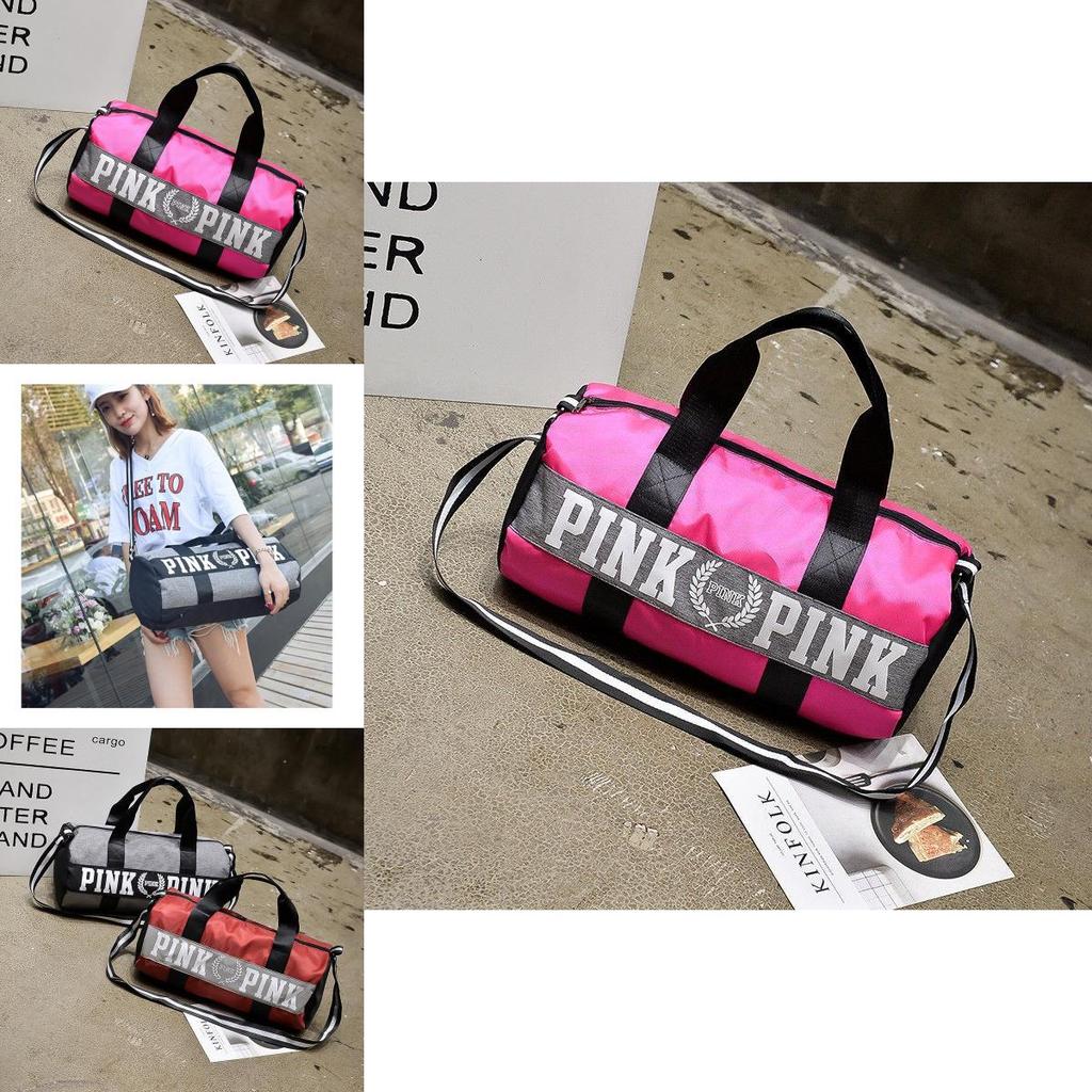 Victoria's Pink Pink Canvas Yoga Duffle Bag With Timeless Design For School And Gym