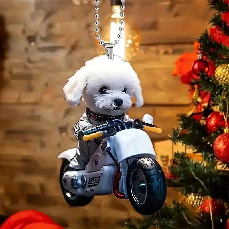 Automotive Acrylic Decor 2d Car Mirror Hanger Christmas Tree Style Style Vehicle
