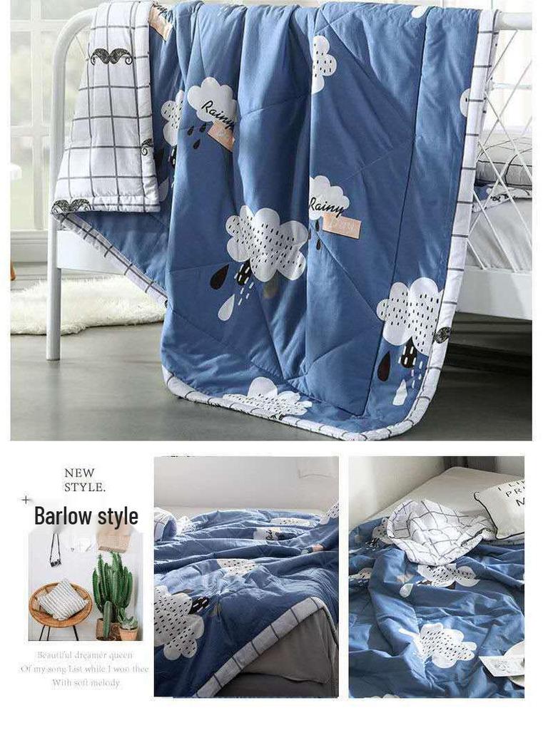 Summer & Autumn Lightweight Quilt: Double and Single Air Conditioning Blanket for Kids, Thin, Machine Washable