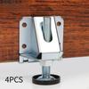 4Pcs Adjustable Furniture Leveling Feet Sturdy Easily Install with Lock Nuts Silvery