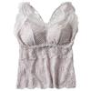 Stylish Full Lace V-Neck Backless Bra-Free Sling with Thick Padded Chest Wrap