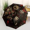 Spooky Plushies: Creepy Teddy Bears, Bunny, Clown & Doll Halloween Decorations Umbrella, Cute Umbrella with Cute Design, Portable 3-Fold Compact Umbre