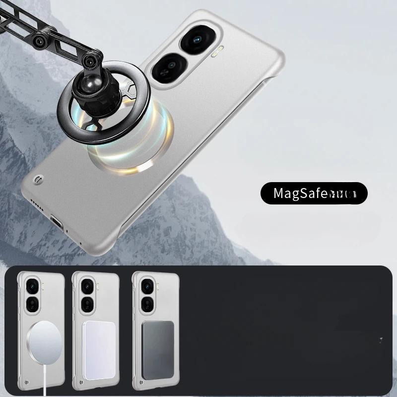 For Magsafe Frameless Hard Phone Case for VIVO IQOO Neo 10 Metallic Paint PC Magnetic Back Cover for IQOO Neo 10 Pro Borderless Shockproof Cover