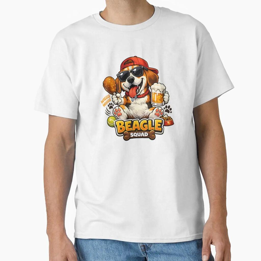 Funny Beagle Dog Classic T Shirt Vintage Graphic Breathable Versatile Stretched Homme Comfortable Slightly Stylish