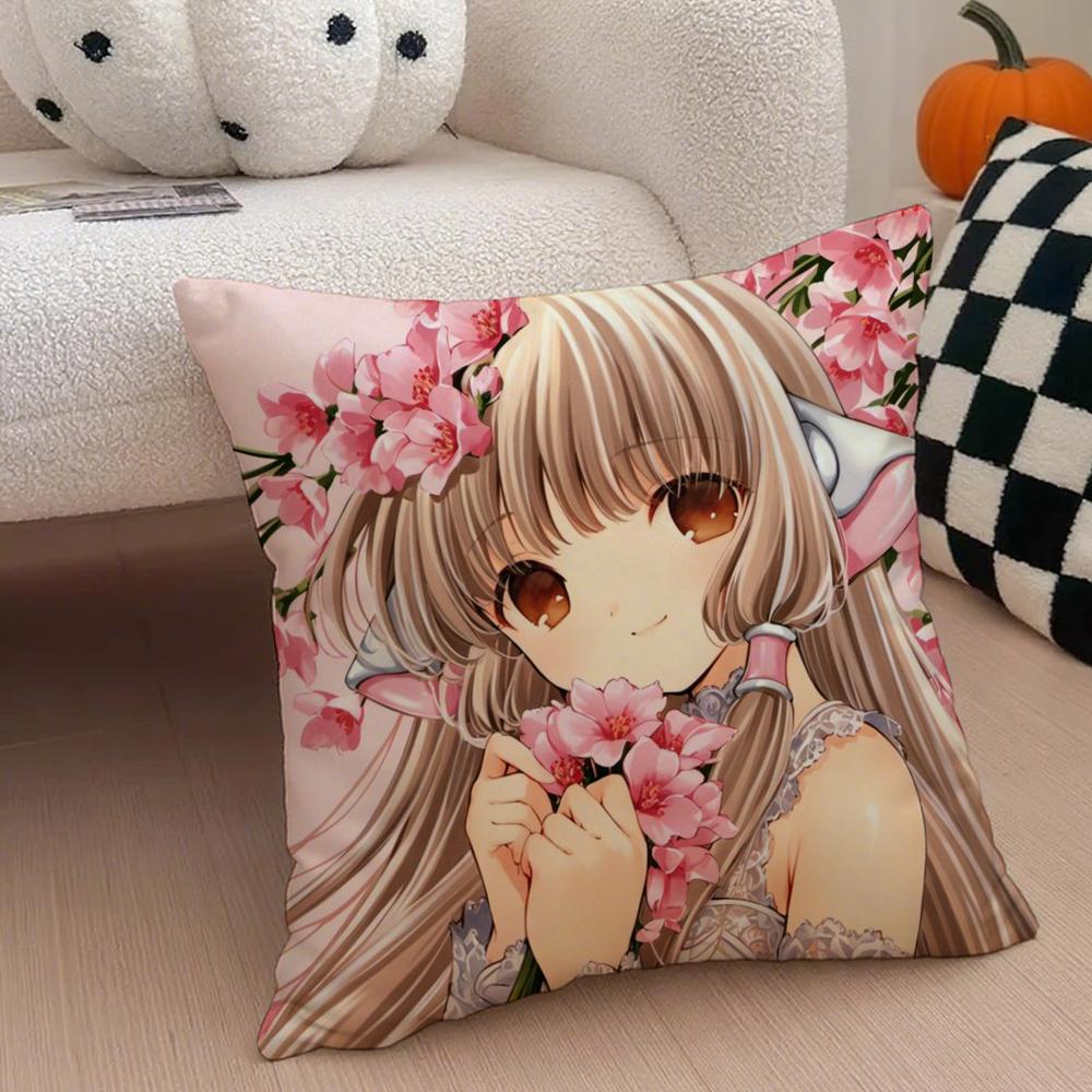 

CChobits Cushion Cover Throw Pillow Cover Hidden Button Durable Polyester Chair Cushion 30X30cm