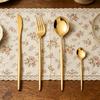 4Pcs/Set Black Gold Cutlery Set Stainless Steel Cutlery Cutlery Knife Fork Spoon Silver Cutlery Kitchen Supplies