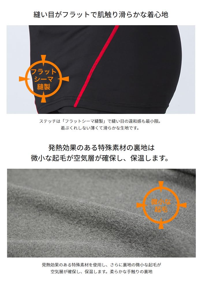 Compression Long Sleeve Low Neck Compression Size Navy AD-1 Heat-Retaining ADC-171 Heat-Retaining Innerwear, Men's, L, [Used]