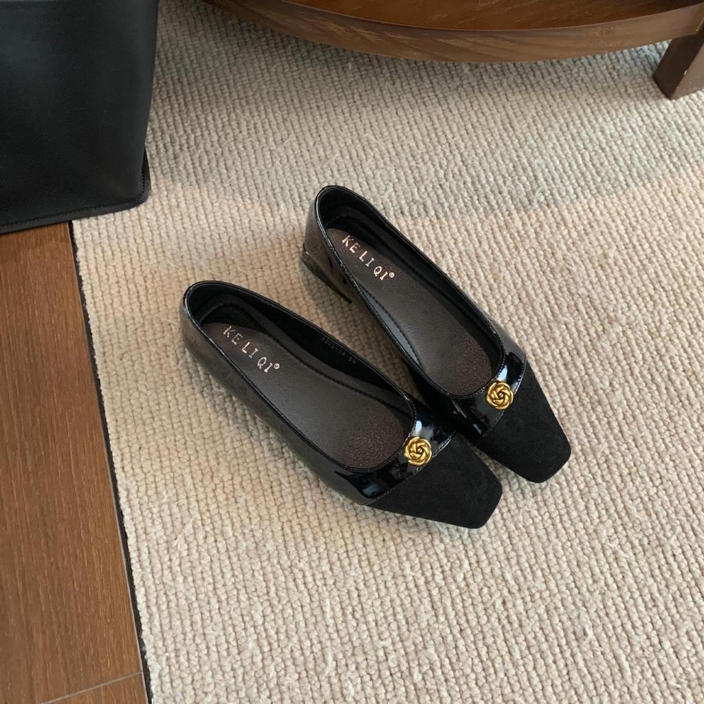 French High-end Niche Leopard Print Single Shoes Women's Shoes 2025 Autumn and Winter Thick Heel Temperament Square Head Commuting Evening Grandma S