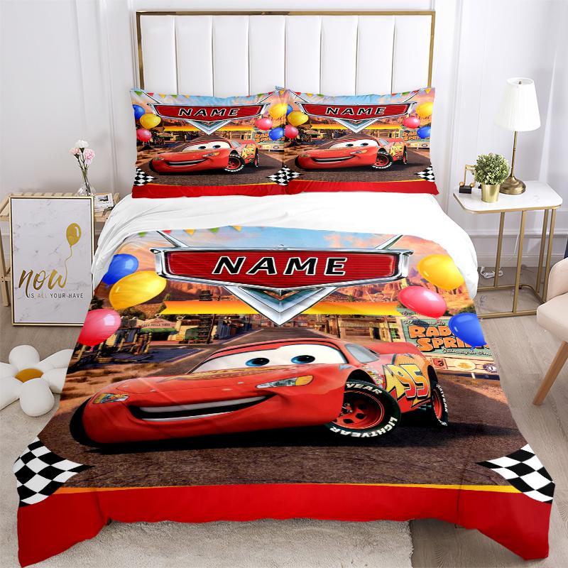 Custom Textile Cars Bedding 3 Piece Set HD Print Duvet Cover Pillowcases for Teens Adult Bedroom Decoration