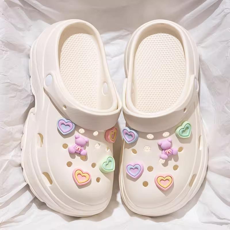 Women's Chunky Height-Boosting Odor-Resistant EVA Beach Sandals - Trendy Summer Baotou Slippers