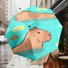 1pc Capybara Orange Pattern Umbrella Design Automatic Opening and Closing Umbrella, High-quality Travel Umbrella,  c1128005