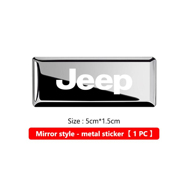 Car Trunk Body Sticker Aluminum Alloy Emblem Auto Stickers For Jeep Compass Renegade Cherokee Wrangler JK Patriot Liberty