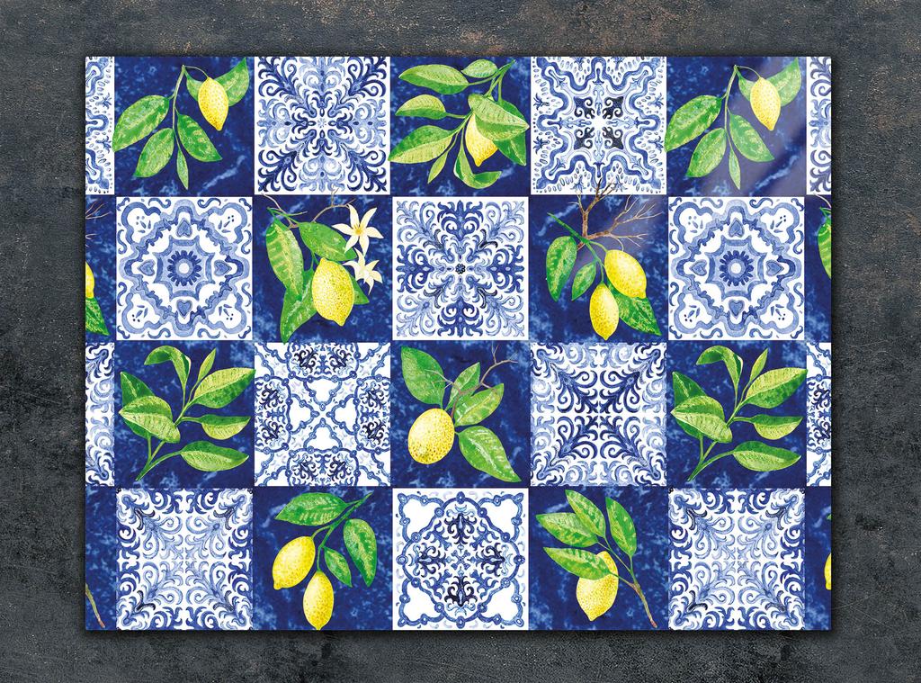 TAGLIERE IN VETRO 30x22 MOSAICO