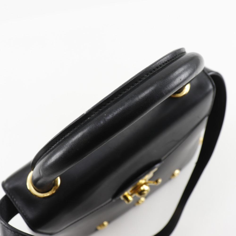 Salvatore Ferragamo 2WAYShoulder Handbag DQ-21 1668 Vintage Black Calfskin Women Used