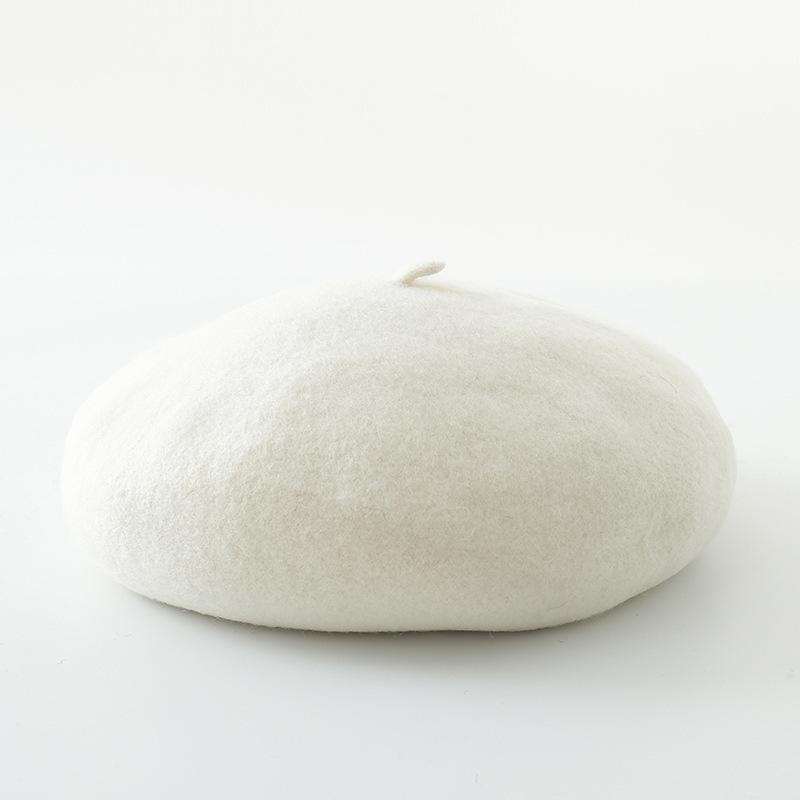 Large Head Circumference Simple Large Size Three-Dimensional Wool Beret Women'S Warm Literary Woolen Painter Hat