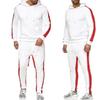 Herren Zweiteiliger Trainingsanzug Hoodie und Jogginghose mit Seitenstreifen
