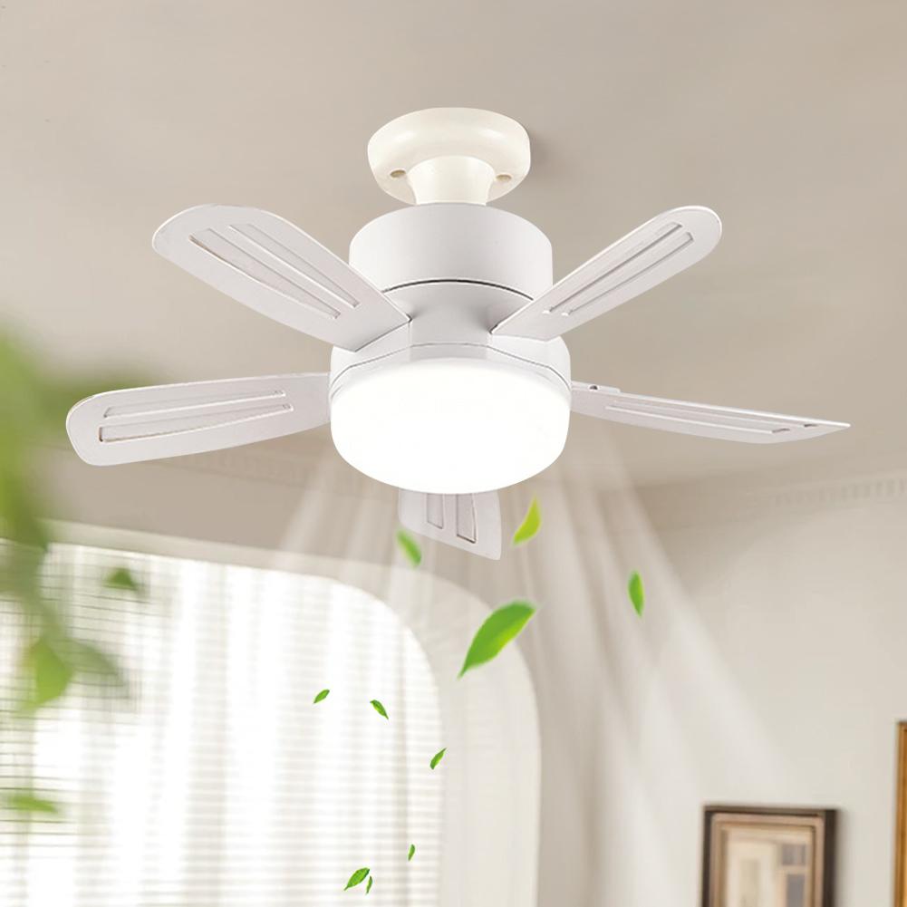 2 In 1 Hanging Fan with LED Light 3 Gears Silent Ceiling Fan Dimmable Modern Smart Cool Fan for Dining Room Bedroom Living Room