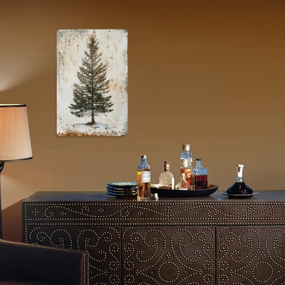 Antique tree metal tin sign iron foil carved wall art hanging iron painting indoor/outdoor decoration suitable for home