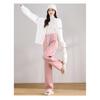 High Waisted Cashmere and Glutinous Rice Pants Knitted Warm Straight Leg Pants