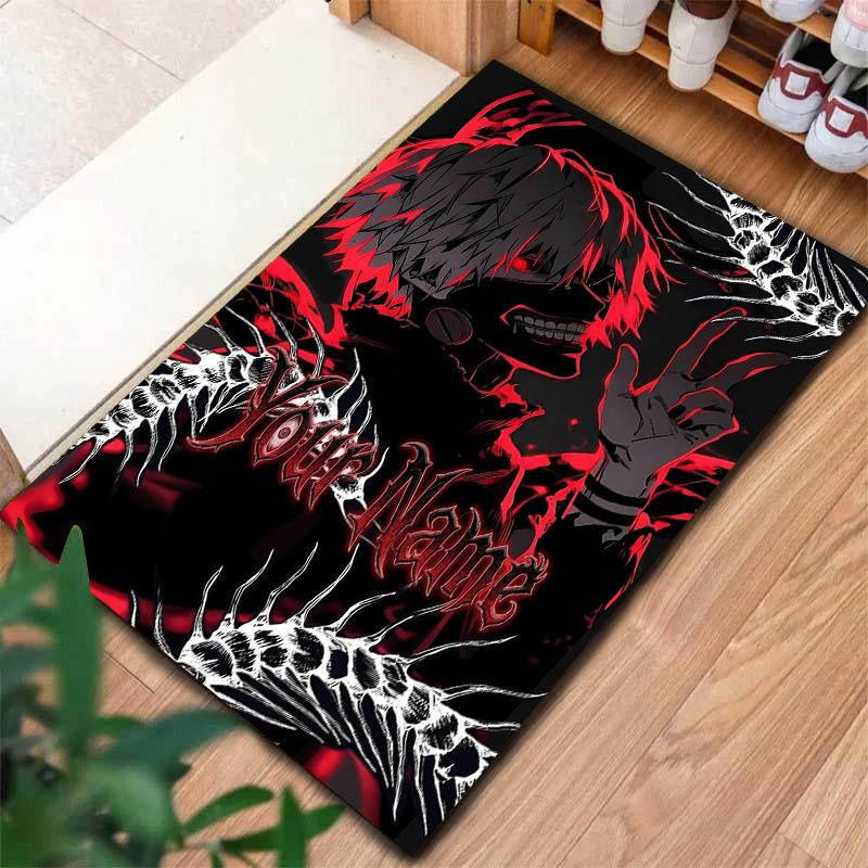Tokyo Ghoul Theme Custom Name Carpet Rug For Living Room Bedroom Home Sofa Decoration Kids Play Nonslip Floor Mat