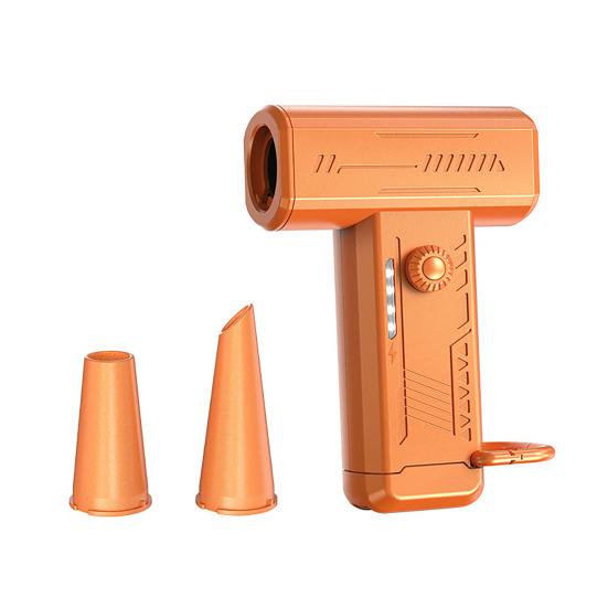 

Ручной воздуходув со светодиодной подсветкой 130000 об/мин высокоскоростной бесщеточный двигатель турбинный вентилятор регулируемый оранжевый