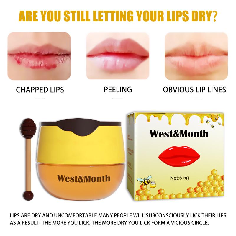 Honey Lip Balm Is Hydrating, Moisturizing, Non-greasy, Easy To Absorb and Fade Lip Lines Skin Care Whitening Skin Care 1pcs