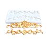 DIY Baroque Scroll Relief Cake Border Silicone Mold Picture Frame Candy Making Fondant Mould Cake Decorating Tool