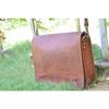 Goat Leather Bag Vintage Genuine Brown Men's Messenger Laptop New Satchel Real