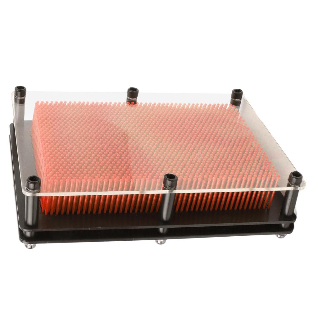 3D Pin Art Board Toy Rectangle Shaped Improve Imagination Handprint Pin Mold for Kids Red L