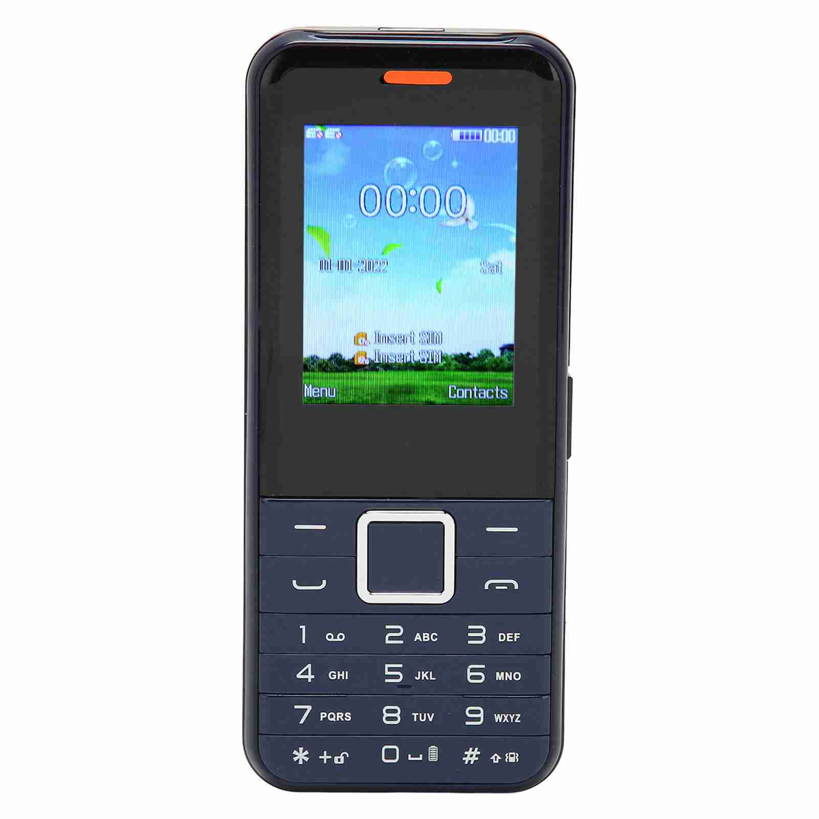 

S502 2G разблокированный многофункциональный мобильный телефон для пожилых людей экран 2.4 дюйма 3000 мАч телефон с двумя SIM-картами 100‑240 В UK Plug синий