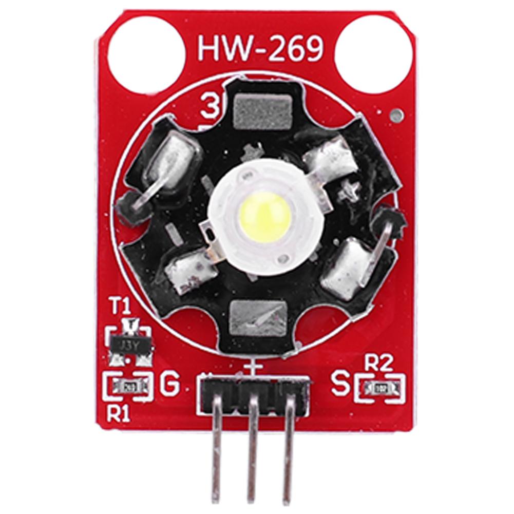 

3W RGB LED Module White/Red/Yellow/Blue/Green/Purple High Power LED Drive Lamp Module with PCB Chassis for Arduino білий