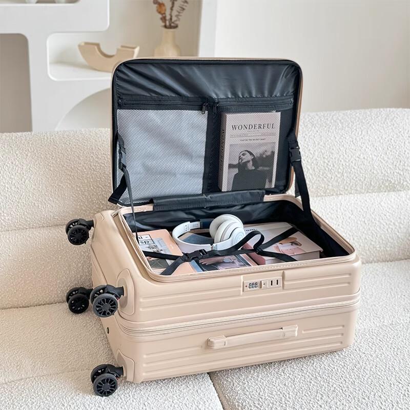 

YUANSIYI Expandable PC Hardside Luggage with Silent Wheels and Side Opening