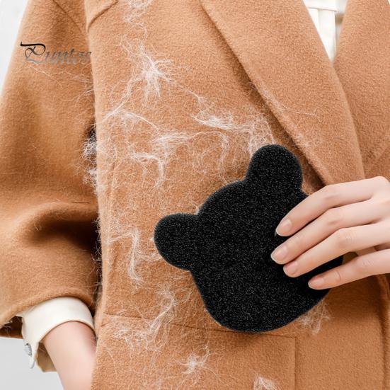 2Pcs Tierhaarentferner Wäsche Wiederverwendbare Lint Remover Schwamm Cartoon Bär Form Haare Kleben Rolling Lint Catcher