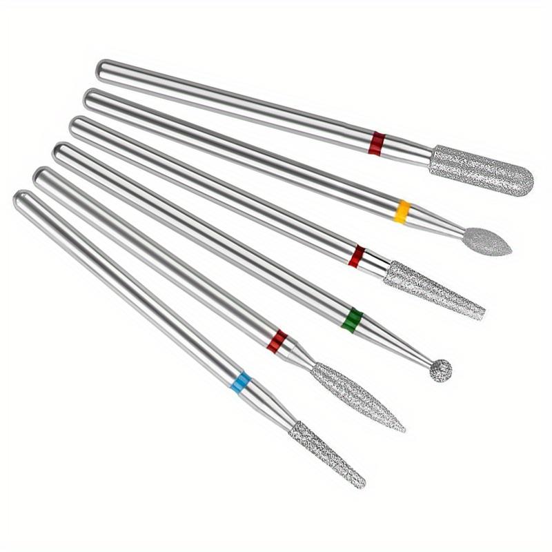 

6 шт./лот Фреза для маникюра Алмазные керамические насадки для ногтей Фрезы Снимающий набор насадок Гель Электрическая машинка для маникюра Инструменты