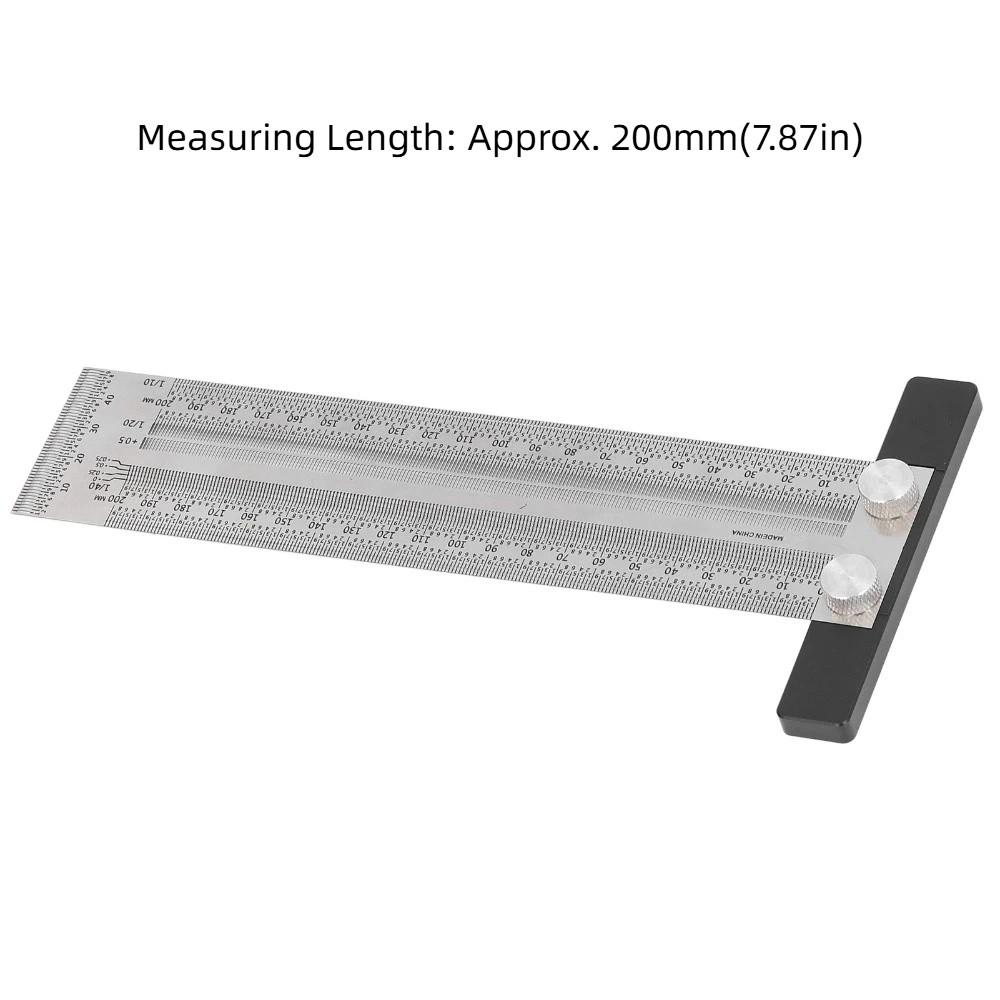 Stainless Steel Carpenter T Ruler Measuring Length 200mm Measuring Gauge  Industrial Layouts