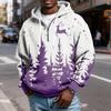 Herren Half-Zip Kapuzen-Plaid-Pullover Kordelzug Print Lässiges Sport-Sweatshirt