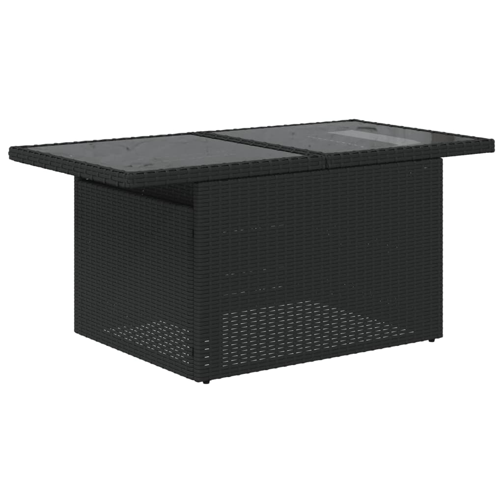 Vidaxl 6-Cz. Set di Mobili da Giardino con Cuscini, Polyrattan Nero