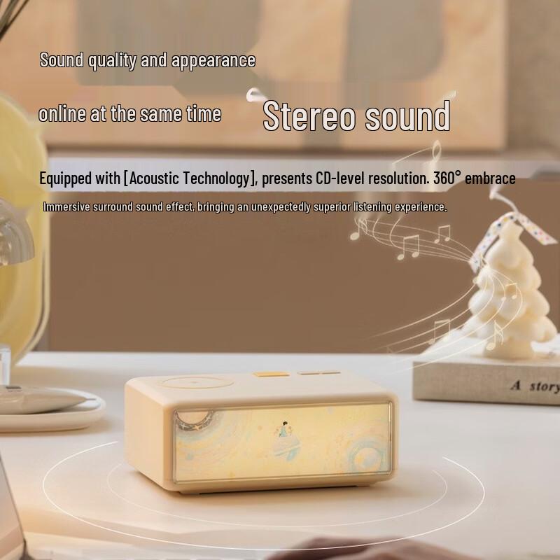 Duiban X30 Desktop Bluetooth Speaker with Light & Wireless Charging (CN Version)